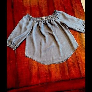 White House Black Market Denim Shirt